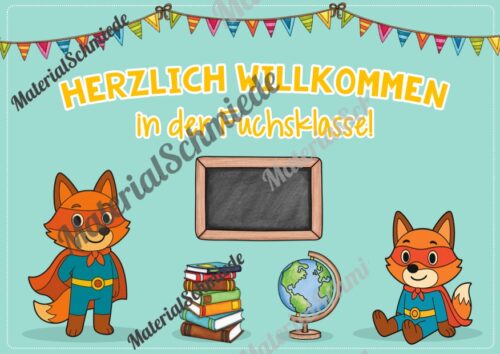 Willkommensplakate für die Fuchsklasse (Arbeitsblatt 07)