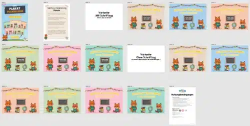 Willkommensplakate für die Fuchsklasse (Überblick)