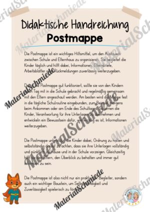 Deckblätter für die Postmappe (Fuchsgruppe) – Arbeitsblatt 01