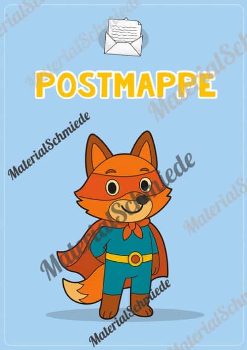 Deckblätter für die Postmappe (Fuchsgruppe) - Arbeitsblatt 02