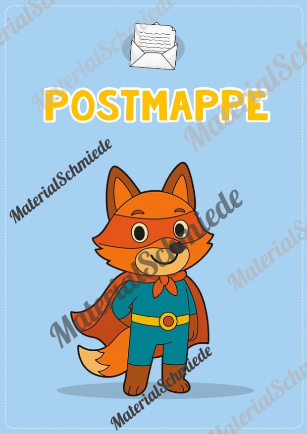 Deckblätter für die Postmappe (Fuchsgruppe) – Arbeitsblatt 02