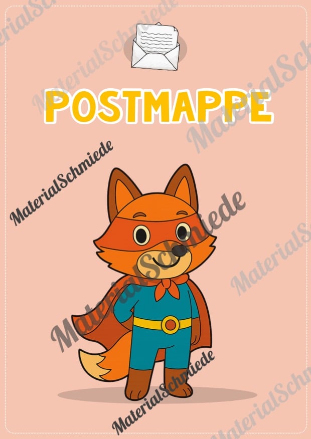 Deckblätter für die Postmappe (Fuchsgruppe) – Arbeitsblatt 03