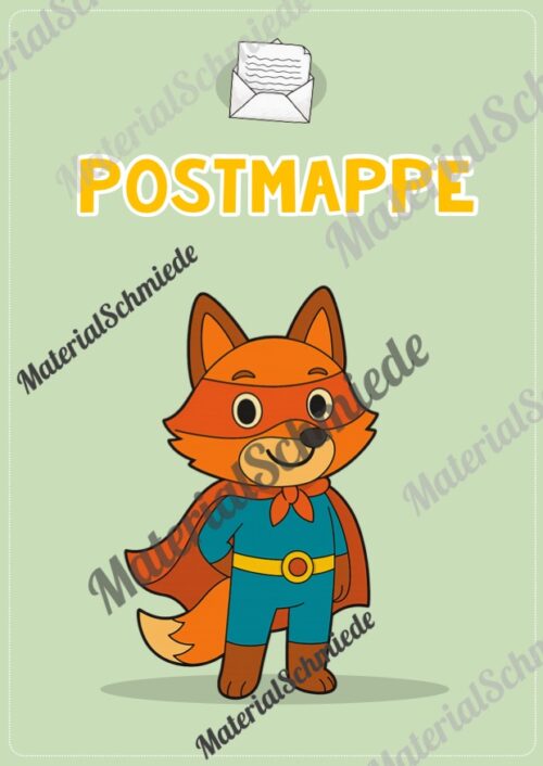 Deckblätter für die Postmappe (Fuchsgruppe) - Arbeitsblatt 04