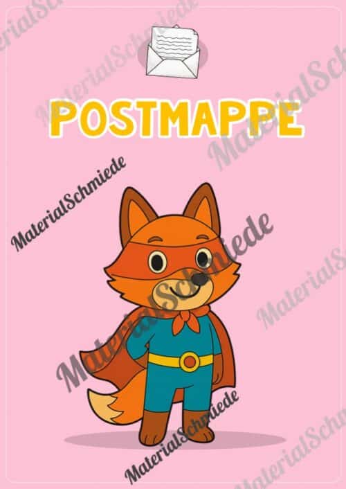 Deckblätter für die Postmappe (Fuchsgruppe) - Arbeitsblatt 06