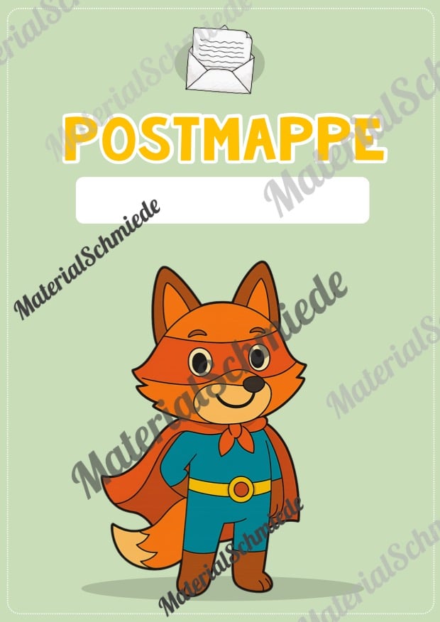 Deckblätter für die Postmappe (Fuchsgruppe) – Arbeitsblatt 09