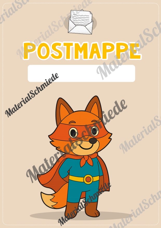 Deckblätter für die Postmappe (Fuchsgruppe) – Arbeitsblatt 10
