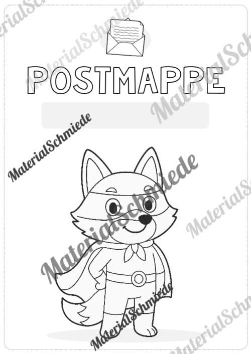 Deckblätter für die Postmappe (Fuchsgruppe) - Arbeitsblatt 13