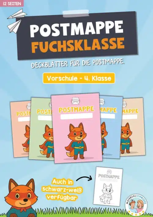 Deckblätter für die Postmappe (Fuchsgruppe)