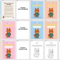 Deckblätter für die Postmappe (Fuchsgruppe) - Überblick