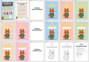 Deckblätter für die Postmappe (Fuchsgruppe) – Überblick