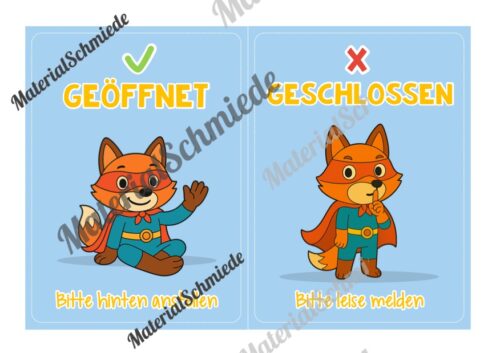 Pultkarten für die Fuchsklasse (Arbeitsblatt 02)