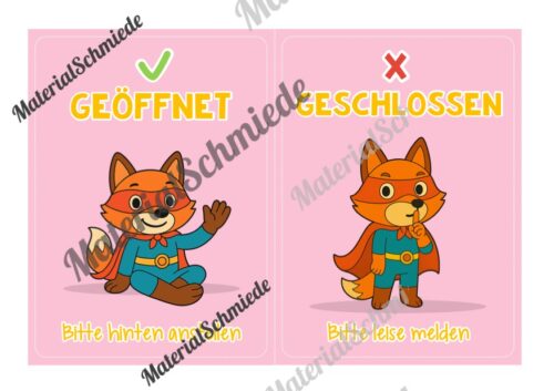 Pultkarten für die Fuchsklasse (Arbeitsblatt 05)