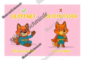 Pultkarten für die Fuchsklasse (Arbeitsblatt 05)