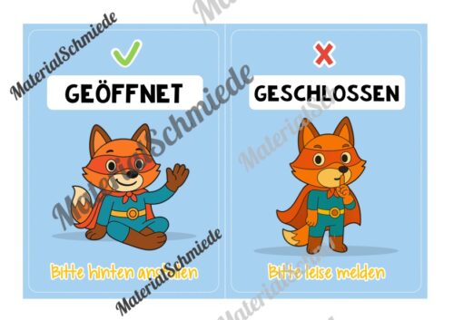 Pultkarten für die Fuchsklasse (Arbeitsblatt 06)