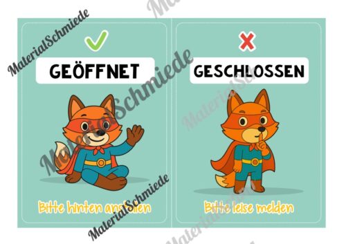 Pultkarten für die Fuchsklasse (Arbeitsblatt 08)