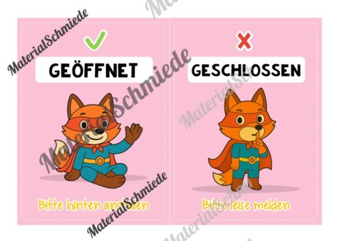 Pultkarten für die Fuchsklasse (Arbeitsblatt 09)