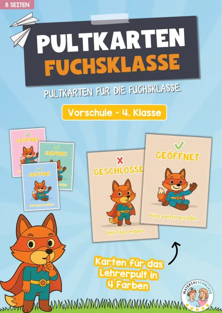 Pultkarten für die Fuchsklasse