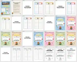 Rechenpass & Rechenurkunde für die Fuchsklasse (Überblick)