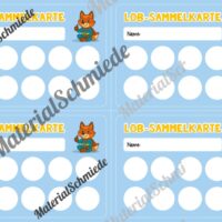 Lob-Sammelkarten für die Fuchsklasse (Arbeitsblatt 02)