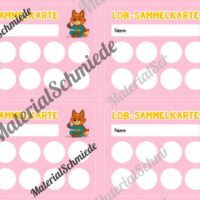 Lob-Sammelkarten für die Fuchsklasse (Arbeitsblatt 03)