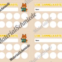 Lob-Sammelkarten für die Fuchsklasse (Arbeitsblatt 05)