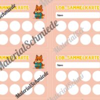 Lob-Sammelkarten für die Fuchsklasse (Arbeitsblatt 08)