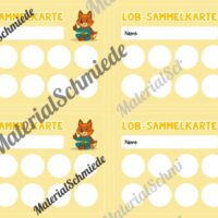 Lob-Sammelkarten für die Fuchsklasse (Arbeitsblatt 09)