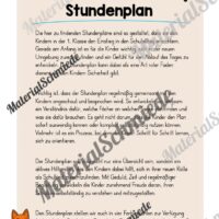 Stundenplan für die Fuchsklasse (Arbeitsblatt 01)