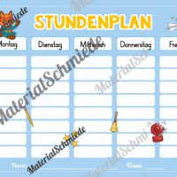Stundenplan für die Fuchsklasse (Arbeitsblatt 02)