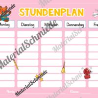 Stundenplan für die Fuchsklasse (Arbeitsblatt 03)
