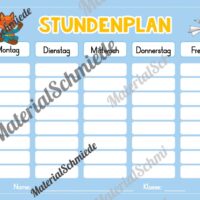 Stundenplan für die Fuchsklasse (Arbeitsblatt 06)