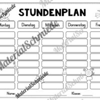 Stundenplan für die Fuchsklasse (Arbeitsblatt 10)