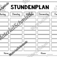 Stundenplan für die Fuchsklasse (Arbeitsblatt 11)