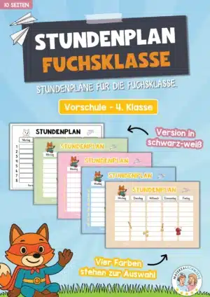 Stundenplan für die Fuchsklasse