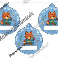 Umhängeschilder zur Einschulung für die Fuchsklasse (Arbeitsblatt 02)