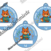 Umhängeschilder zur Einschulung für die Fuchsklasse (Arbeitsblatt 06)