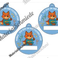 Umhängeschilder zur Einschulung für die Fuchsklasse (Arbeitsblatt 08)