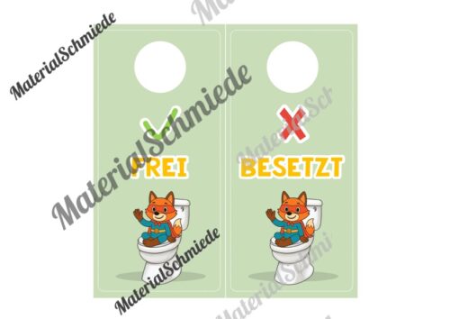 WC-Schilder / Toiletten-Ampel für die Fuchsklasse (Arbeitsblatt 03)