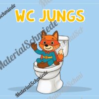 WC-Schilder / Toiletten-Ampel für die Fuchsklasse (Arbeitsblatt 05)