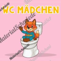 WC-Schilder / Toiletten-Ampel für die Fuchsklasse (Arbeitsblatt 06)
