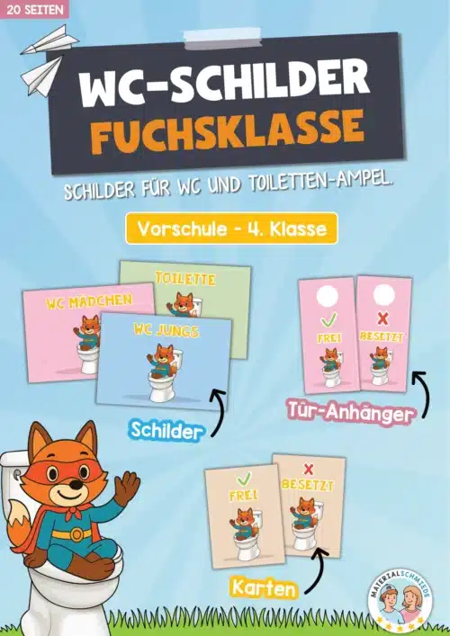 WC-Schilder / Toiletten-Ampel für die Fuchsklasse