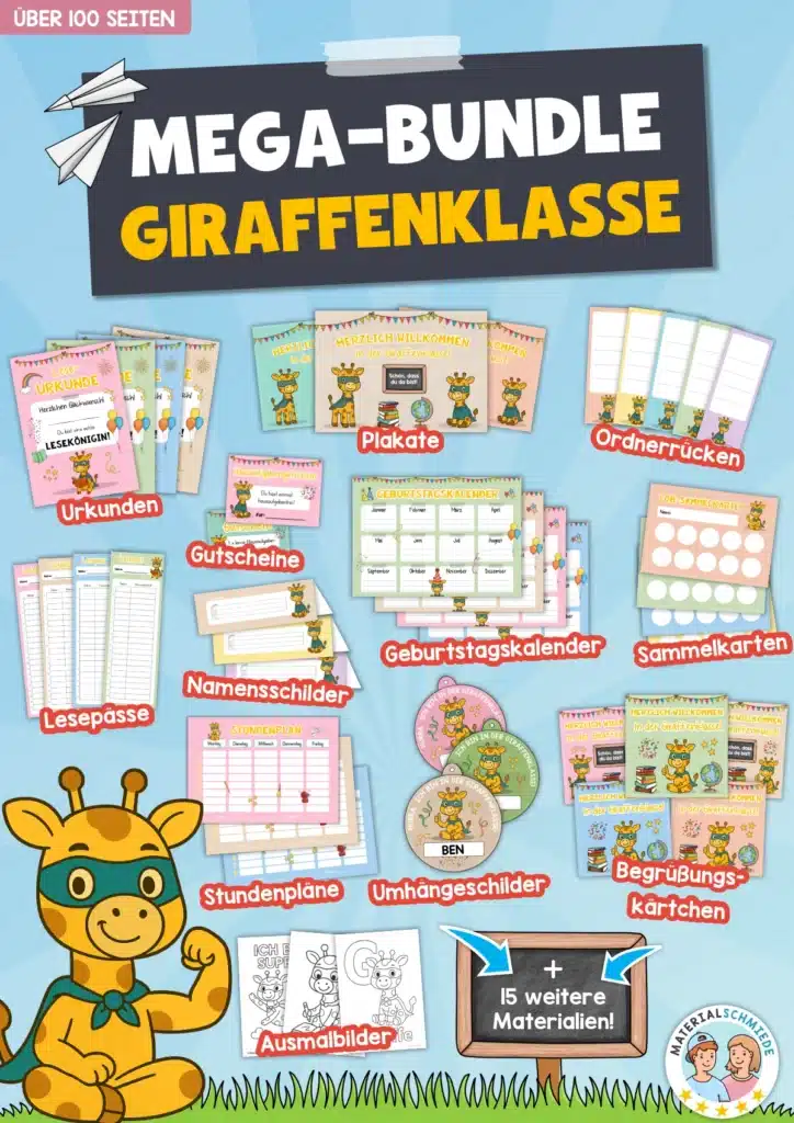 Giraffenklasse: Mega-Bundle (über 25 Unterrichtsmaterialien)
