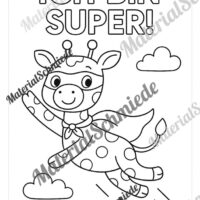 Ausmalbilder für die Giraffenklasse (Arbeitsblatt 02)