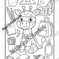 Ausmalbilder für die Giraffenklasse (Arbeitsblatt 03)