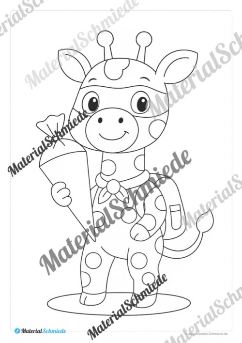 Ausmalbilder für die Giraffenklasse (Arbeitsblatt 05)