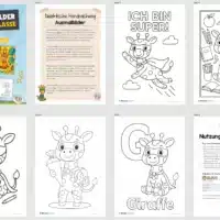 Ausmalbilder für die Giraffenklasse (Überblick)