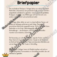 Briefpapier für die Giraffenklasse (Arbeitsblatt 01)