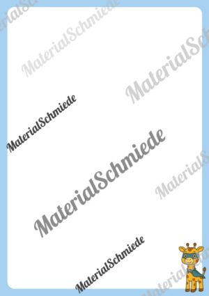 Briefpapier für die Giraffenklasse (Arbeitsblatt 02)
