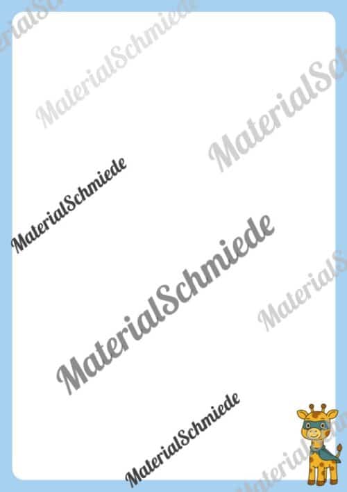 Briefpapier für die Giraffenklasse (Arbeitsblatt 02)