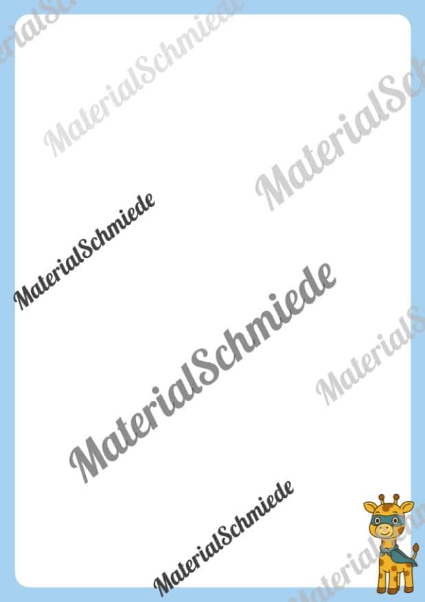 Briefpapier für die Giraffenklasse (Arbeitsblatt 02)